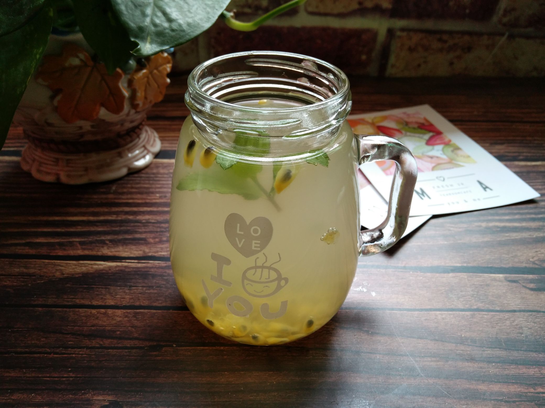 Passion Fruit Mint Honey Water recipe