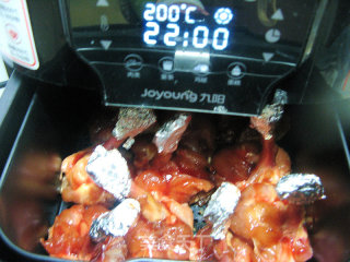 Air Fryer Roasted Barbecued Barbecued Chicken Wing Roots recipe