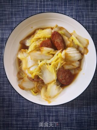 Stir-fried Red Sausage with Cabbage recipe