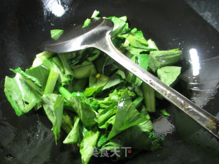 #trust of The Beauty# Stir-fried Rapeseed with White Jade Mushroom recipe