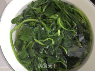 Spinach and Shrimp Skin Mixed with Vermicelli recipe