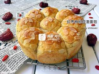 #aca烤明星大赛#red Dates, Wolfberry and Bean Dregs Bread recipe