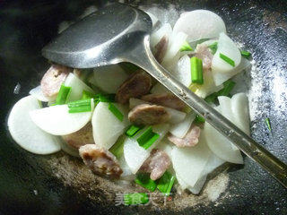 Stir-fried Radish with Sausage recipe