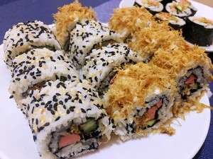 Sesame Reverse Roll Sushi recipe