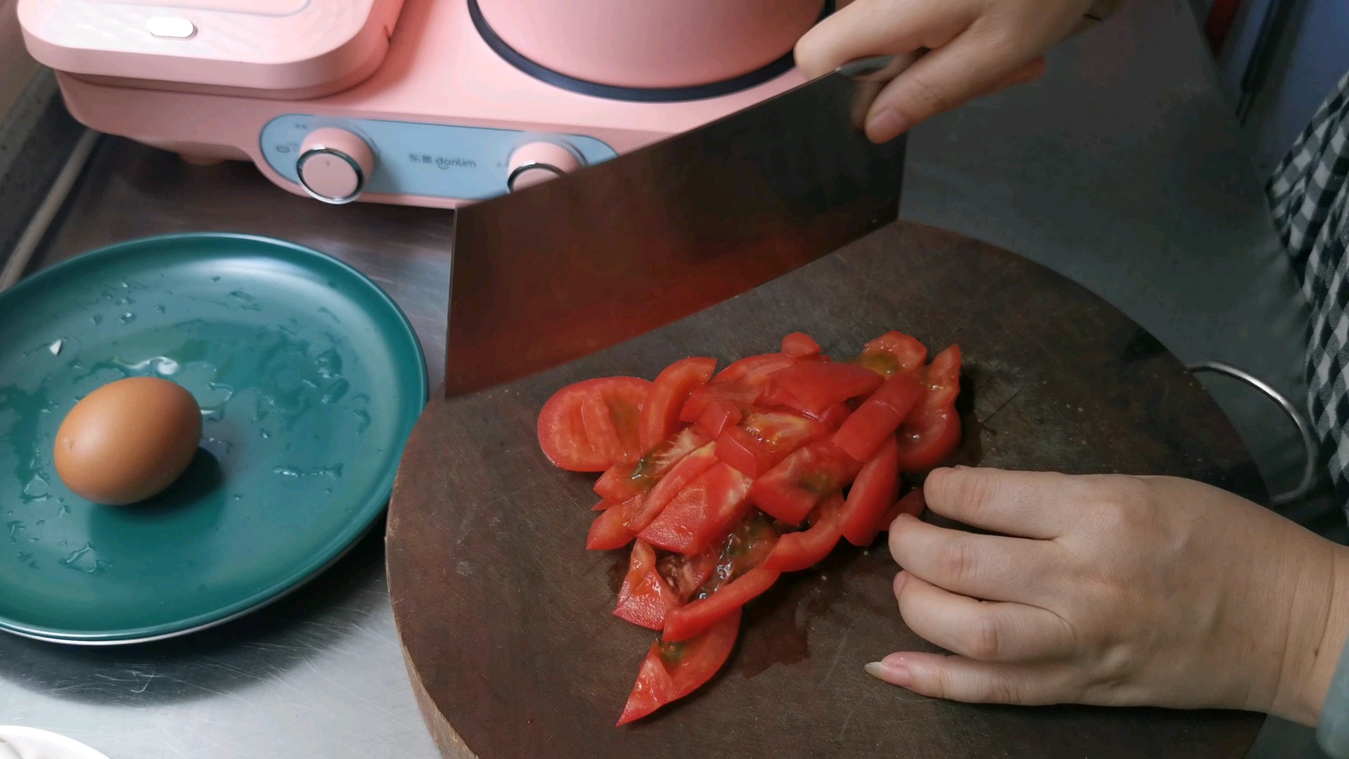 Seafood Mushroom Tomato Egg Drop Soup recipe