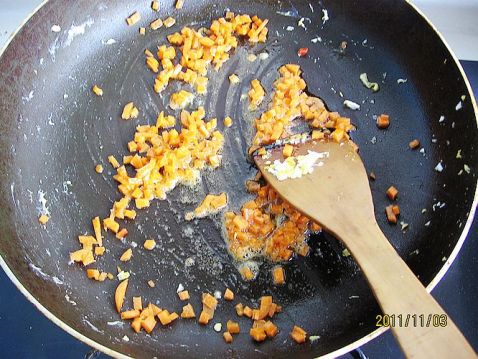 Fried Rice with Broccoli Shrimp Ball and Egg recipe