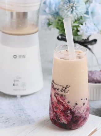 Milk Tea with Mulberry Jam and Taro recipe
