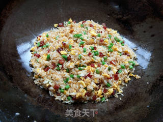 Fried Rice with Beans, Sausage and Egg recipe