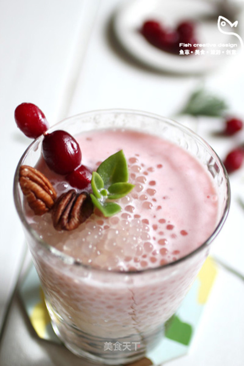 Cranberry Strawberry Sago Juice recipe