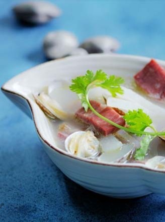 Clam, Ham and Radish Soup recipe
