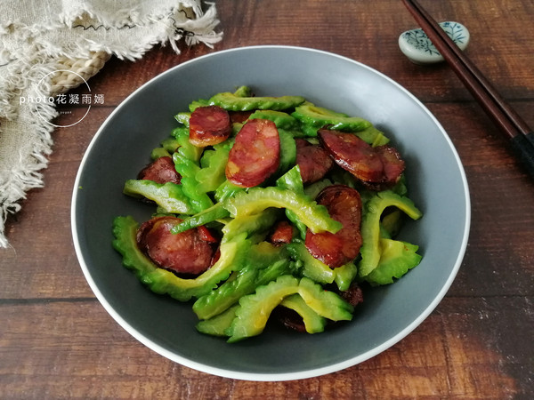 Stir-fried Sausage with Bitter Gourd recipe