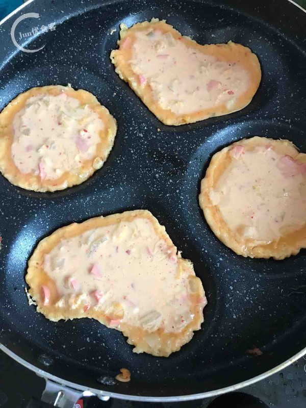 Kimchi Pancakes with Congee and Side Vegetables recipe