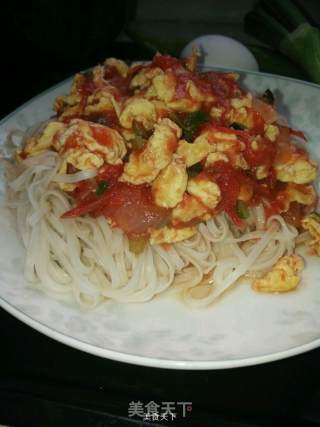 Marinated Noodles with Tomato and Egg recipe