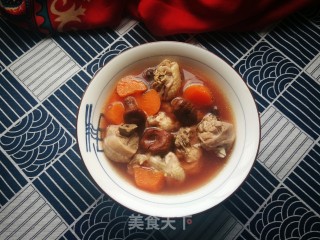 Stewed Chicken with Carrots and Red Mushroom recipe