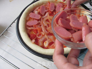 Tomato Sausage Pizza recipe