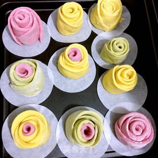 Colorful Rose Buns recipe