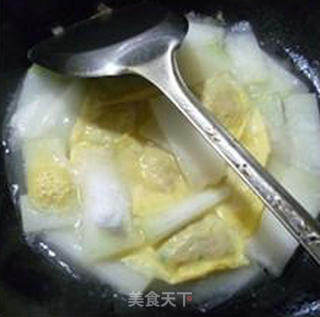 Boiled Winter Melon with Egg Dumplings recipe