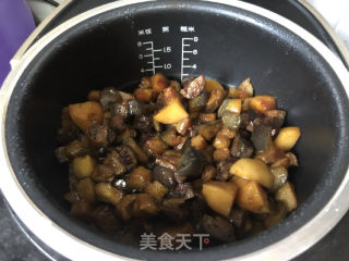 Eggplant Sausage Braised Rice#蛋plant# recipe