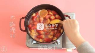 Homemade Strawberry Banana Jam in Spring in An Enamel Pot recipe