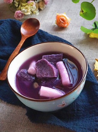 Purple Sweet Potato Rice Cake Soup