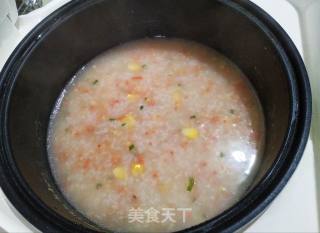 Corn Carrot Porridge with Minced Meat recipe