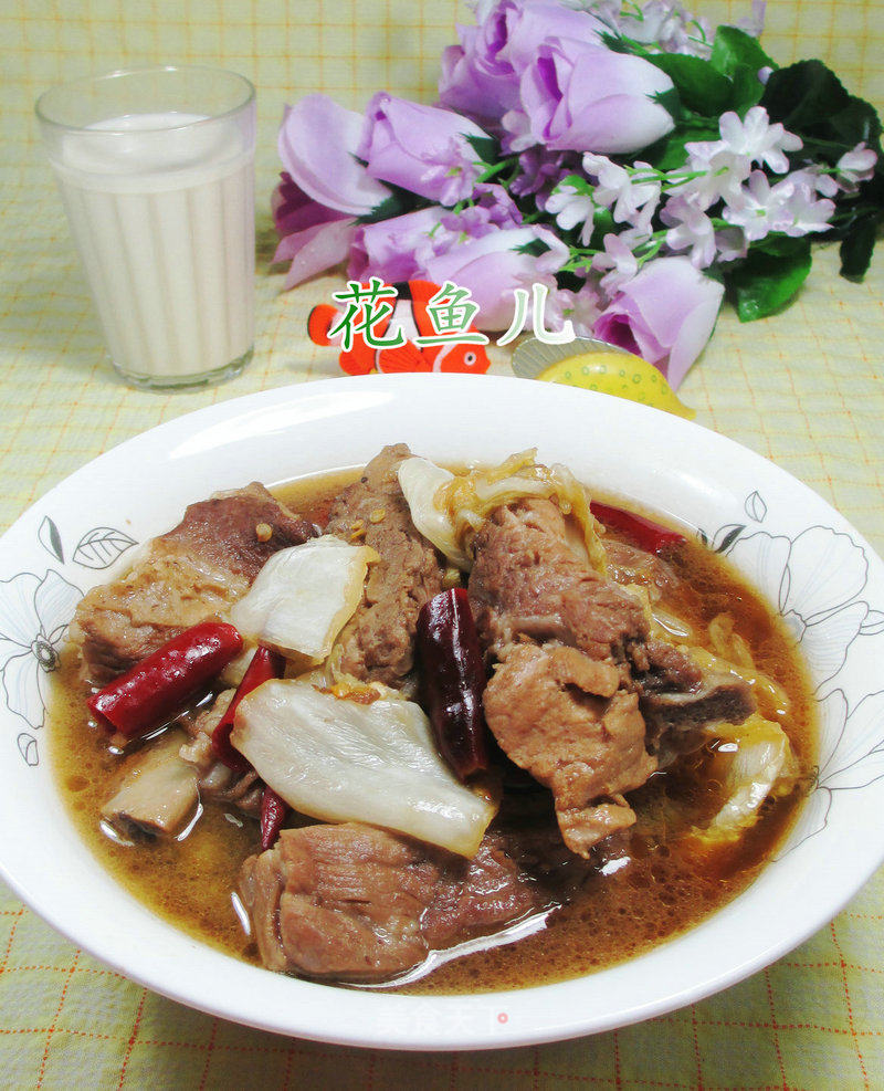 Braised Pork Ribs with Cabbage recipe
