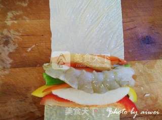 Vegetable, Fruit and Shrimp Roll recipe