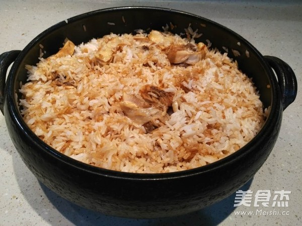 Salted Chicken Claypot Rice recipe