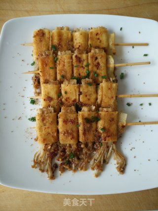 Pan-fried Cumin Enoki Mushroom recipe