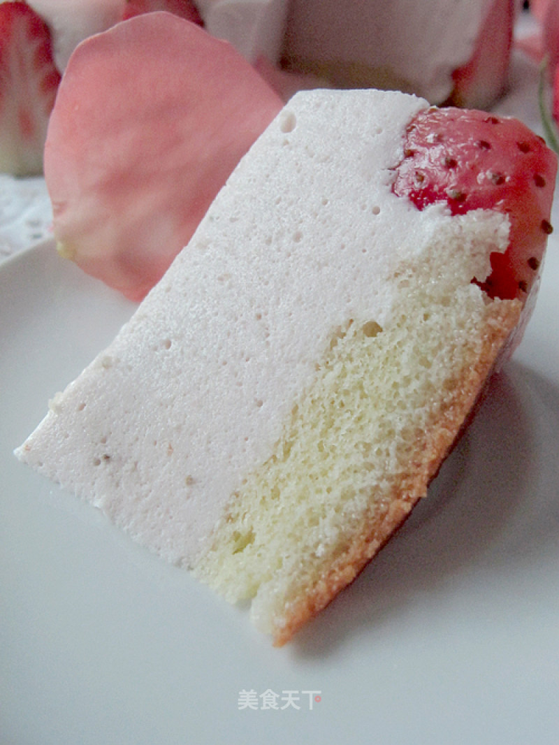 Strawberry Yogurt Mousse Cake for Valentine's Day recipe