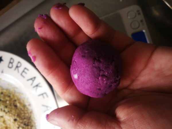 Purple Sweet Potato Glutinous Rice Cake recipe