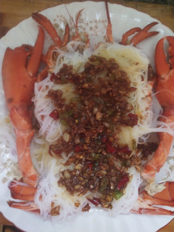 Steamed Lobster with Garlic Vermicelli recipe