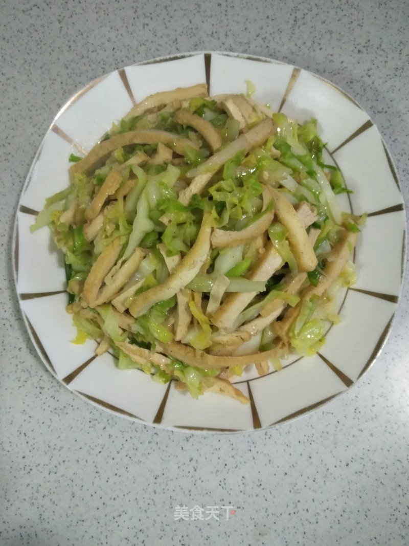 Stir-fried Cabbage with Dried Tofu recipe