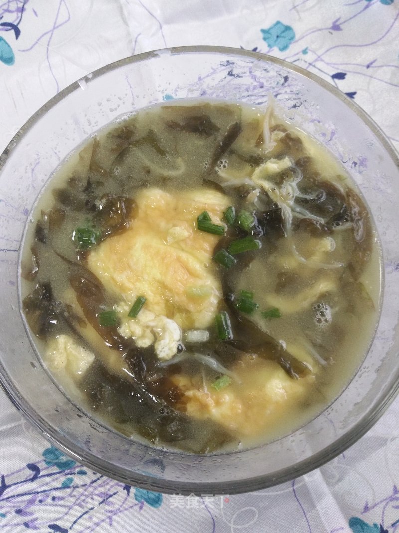 Seaweed and Whitebait Egg Soup recipe