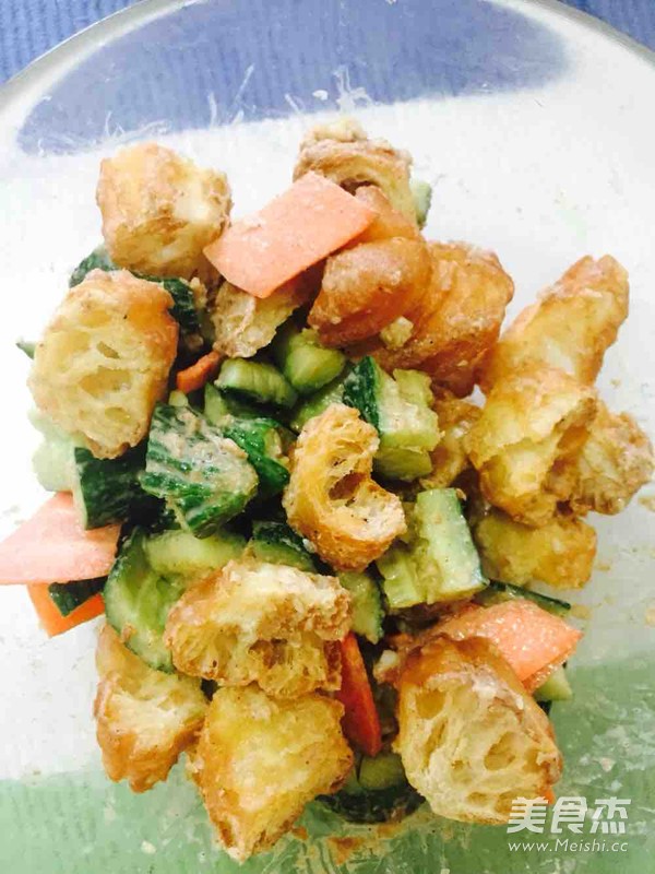 Old Fritters Mixed with Cucumber recipe