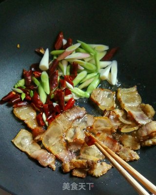 Stir-fried Bacon with Pickled Beans recipe