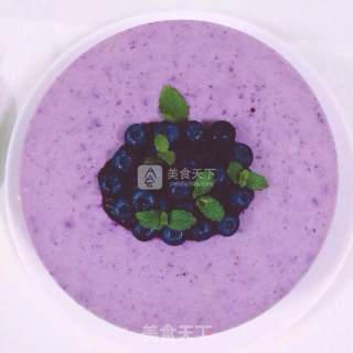 #新良first Baking Competition# Blueberry Yakult Cheese Mousse recipe