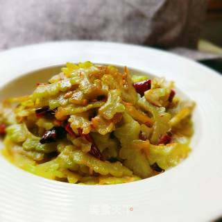 Vegetarian Fried Bitter Gourd recipe