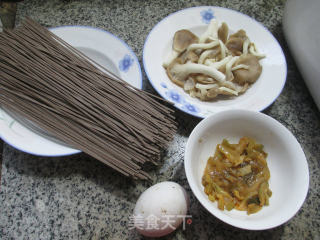 Soba Noodles with Duck Eggs and Mushrooms recipe