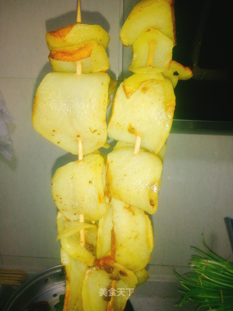 Potato Chips Skewers recipe