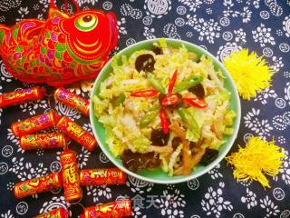 Fried Tofu Mixed with Baby Cabbage recipe