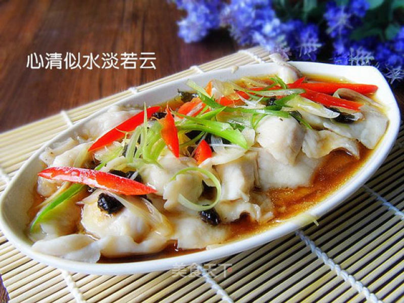 Steamed Fish Fillet with Black Bean Pepper recipe