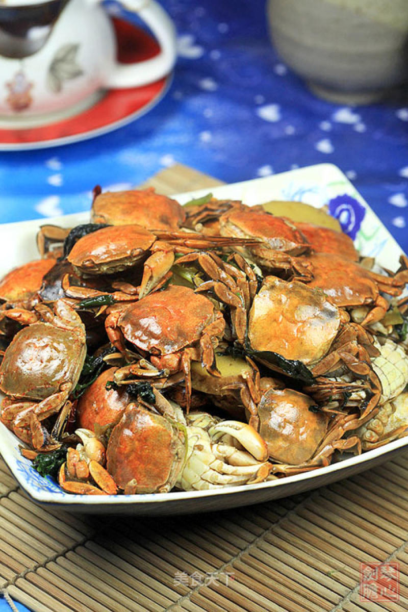 Fried Crab with Basil recipe