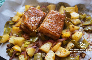 Grilled Double Dishes "bone-in Lamb Chop Potatoes" recipe