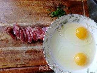Steamed Egg with Sausage recipe