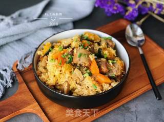 Liqiu Paste Autumn Fat ~ Pumpkin Ribs Braised Rice recipe