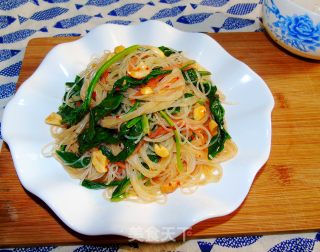Vermicelli Mixed with Spinach recipe