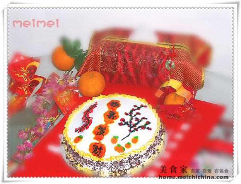Chinese New Year Cake Diy@@爆竹迎新春 Sponge Cake recipe