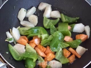 Yam Green Pepper Carrot recipe