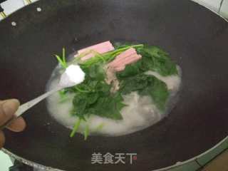 Potato Leaf Noodle Soup recipe